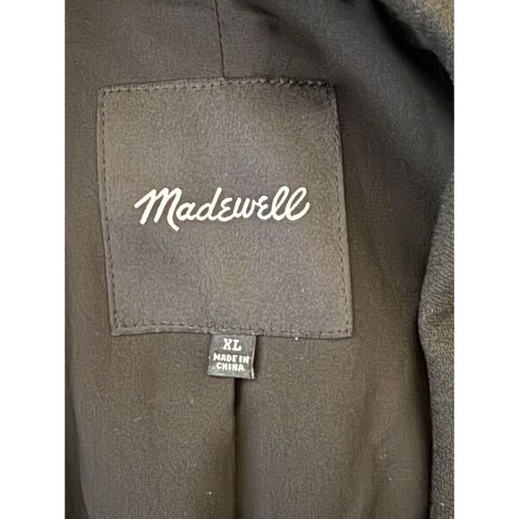 Madewell Caldwell Double-Breasted Drapeweave Blazer True Black NWT XL - Picture 5 of 6